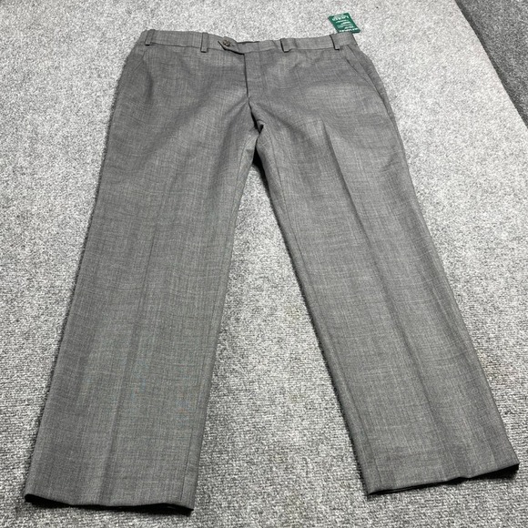 Men´s Gray Dress Pant Formal Flat Front Zip Fly Button...